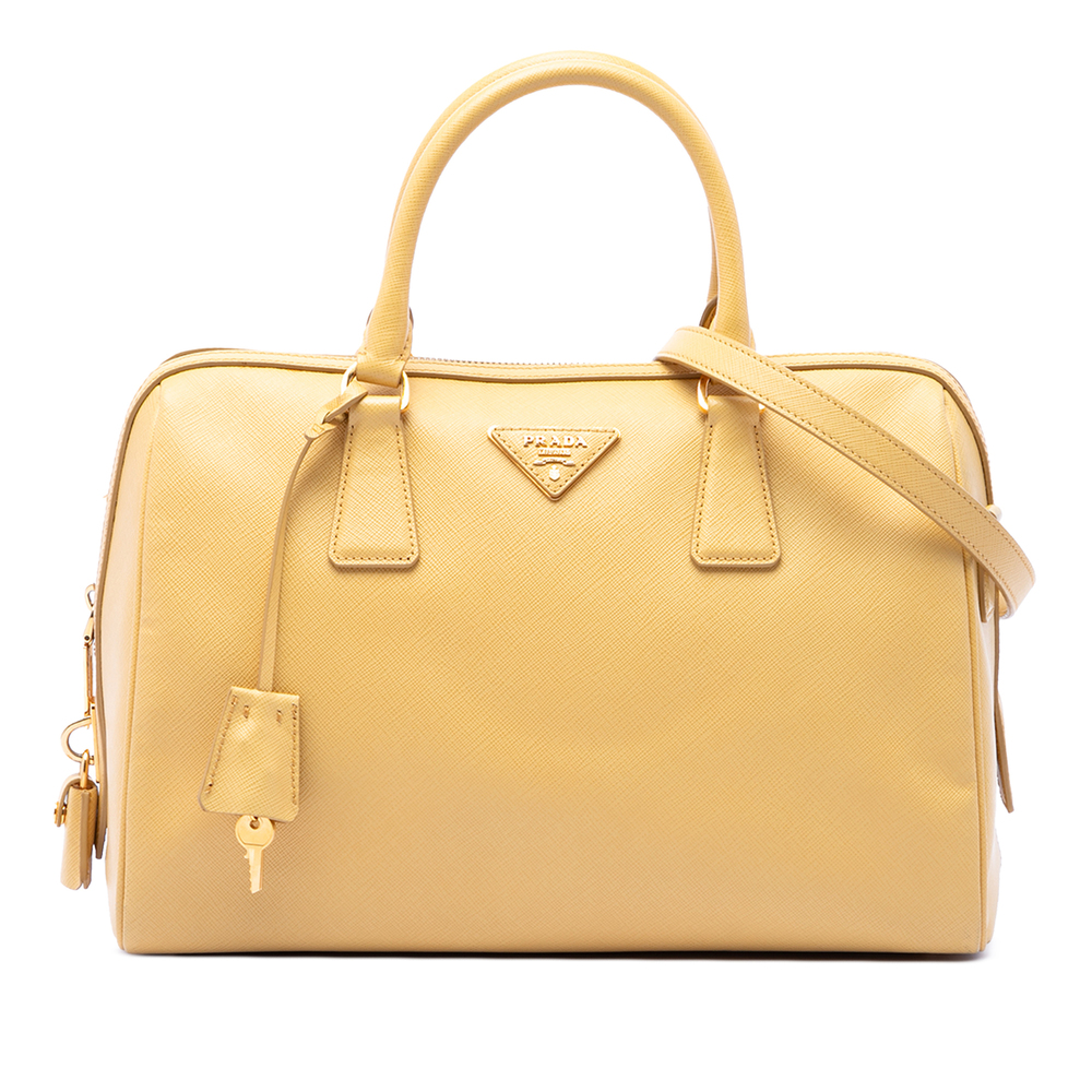 Pre-Loved Prada Saffiano Lux Boston Bag